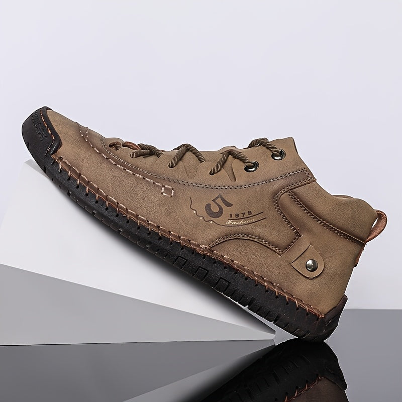 Botas de senderismo para mujer de microfibra verde con cordones, comodidad para todas las estaciones