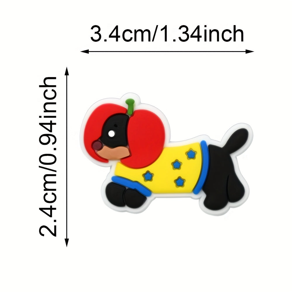10 Pcs Plastic Dachshund Shoe Charms Dog Shoe Accessories for Sandals