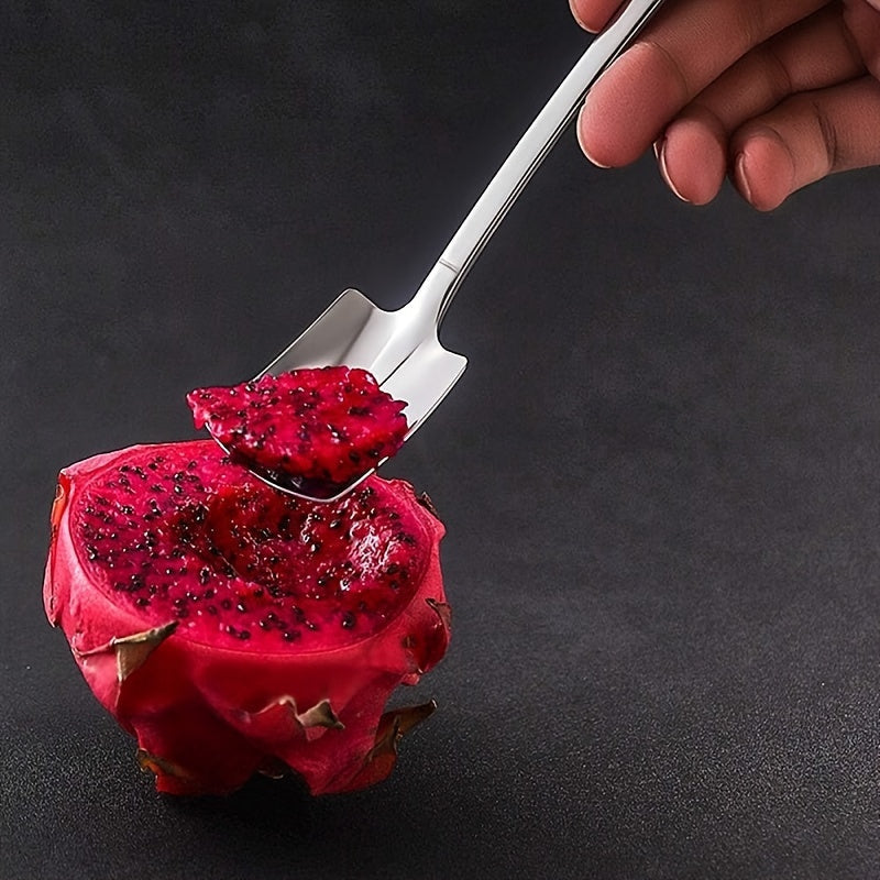 4 ta zanglamaydigan po'latdan yasalgan shirinlik qoshlari, 6 dyuym, choy, qahva, muzqaymoq uchun