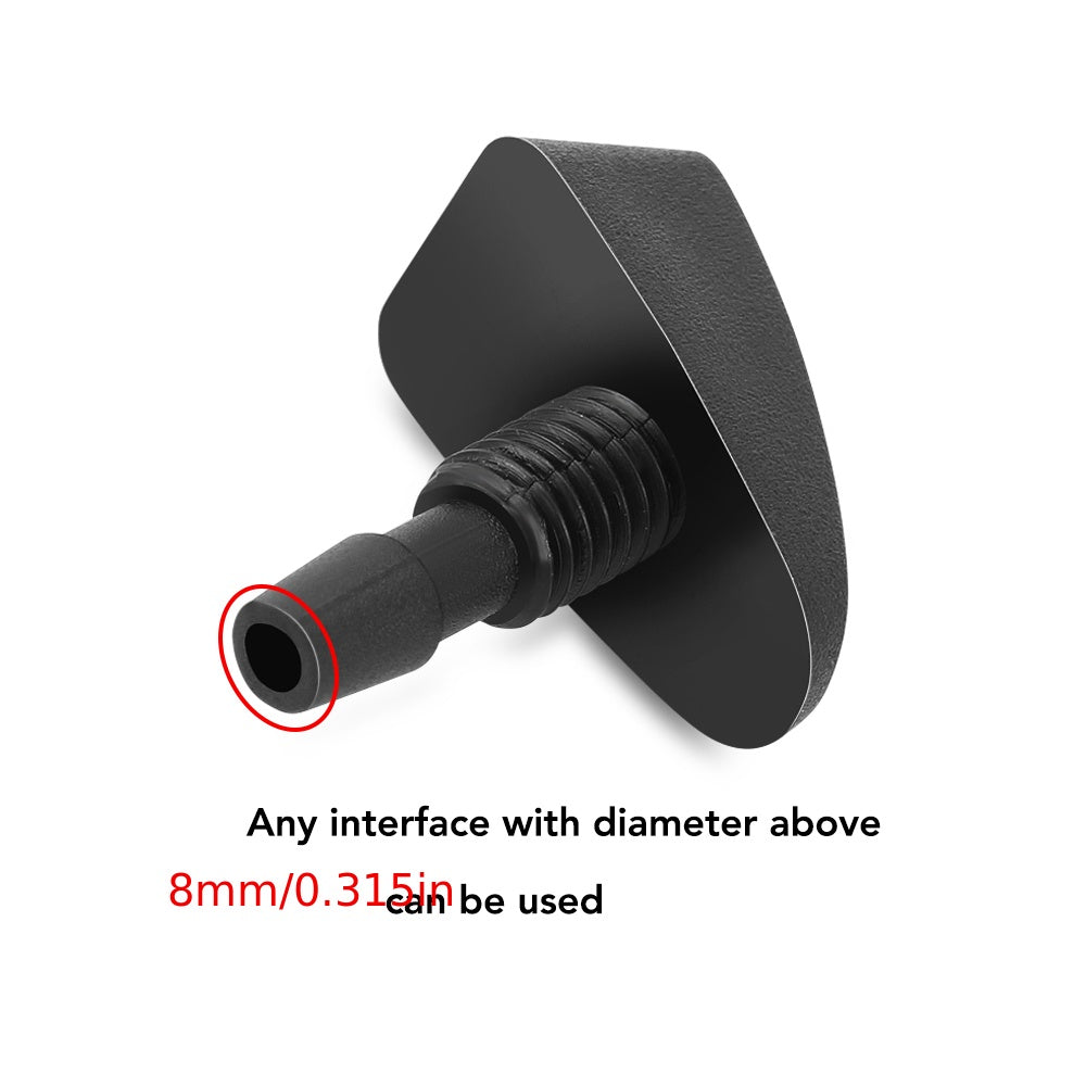 2PCS Universal Car Windshield Wiper Nozzle Sprayer Jet Water Fan Cover