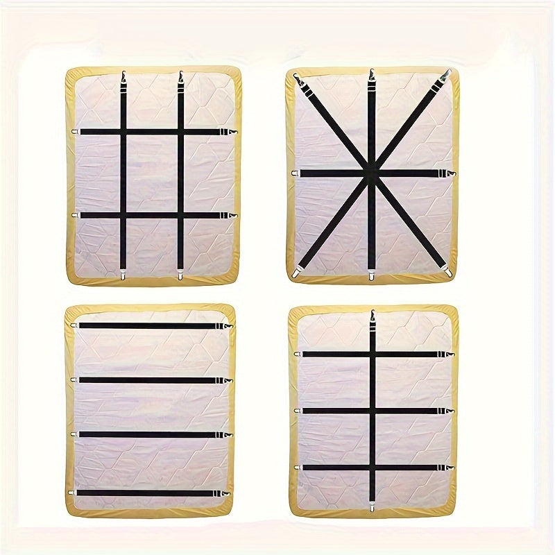 Adjustable Bed Sheet Clips Pack of 2 Heavy Duty Mattress Sheet Holders Elastic Straps