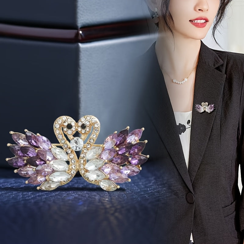 High-End Butterfly and Swan Brooch Set for Women Jewelry Accessories