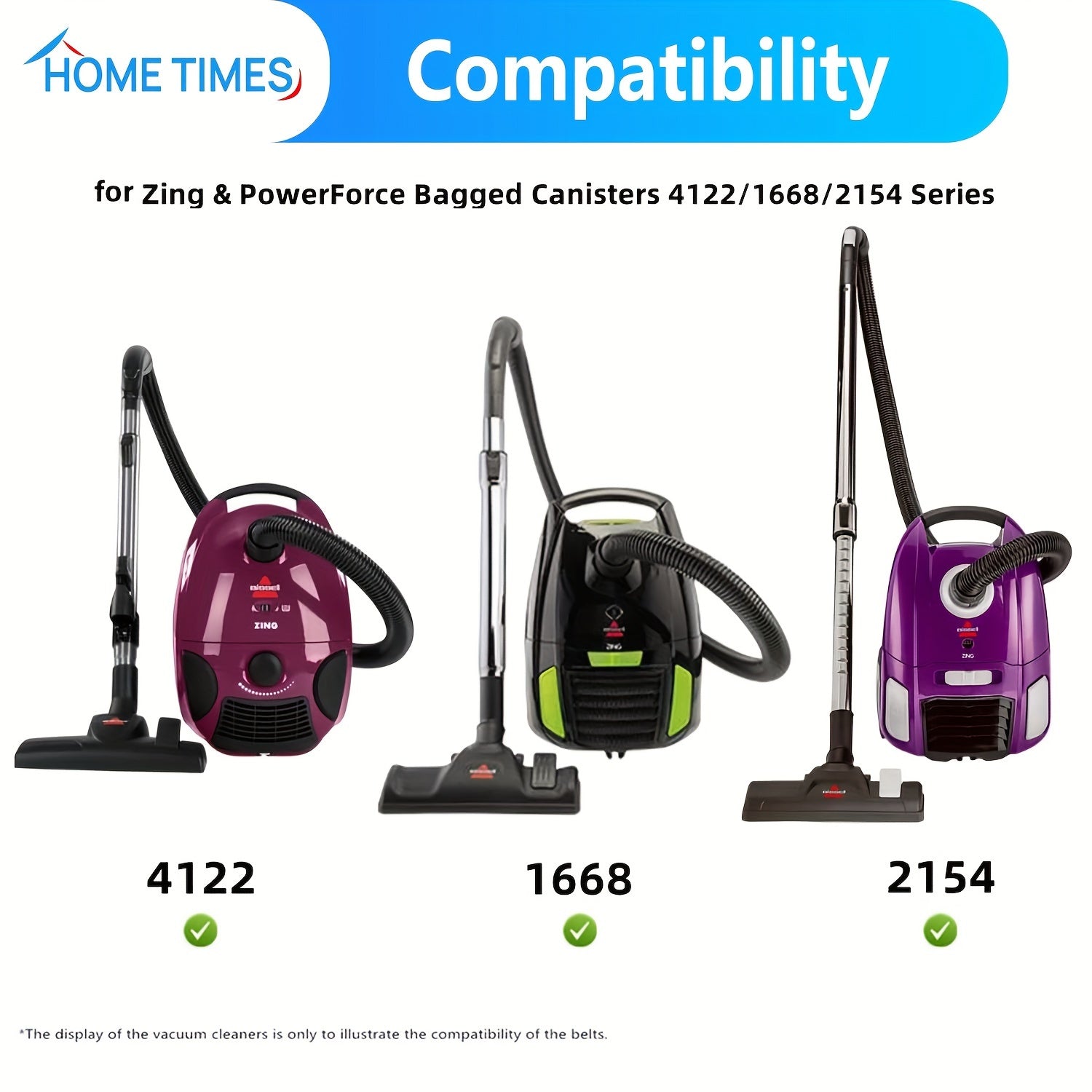 6-Pack Vacuum Dust Bags for Bissell Zing PowerForce Canister Models 4122 2154A 2154W