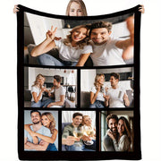 Custom Photo Blanket Soft Flannel Throw Personalized Gift for Home and Travel