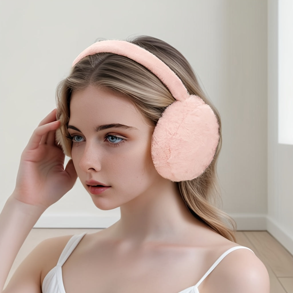Warm Winter Earmuffs for Women Soft Cozy Flexible Fit Easy to Clean Polyester Blend