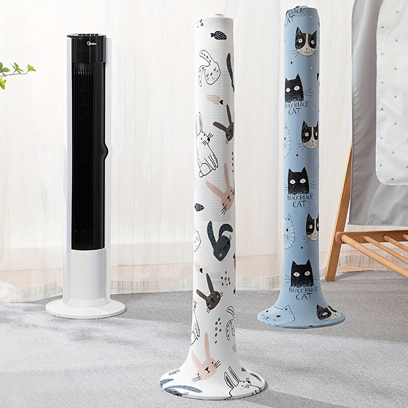 Stretchable Polyester Dust Cover for Standing Fans Universal Fit Random Color