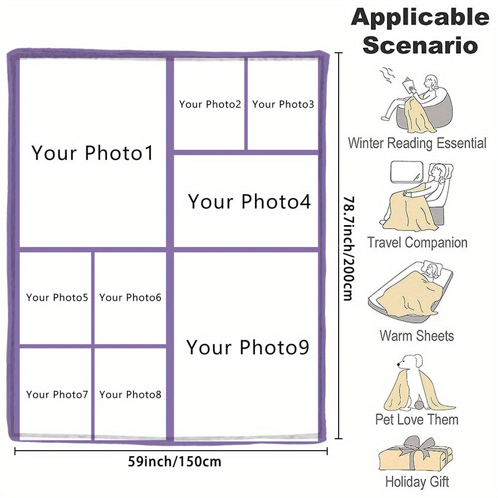 Personalized Couple Flannel Throw Blanket Soft Warm Gift for Couch Bed Camping