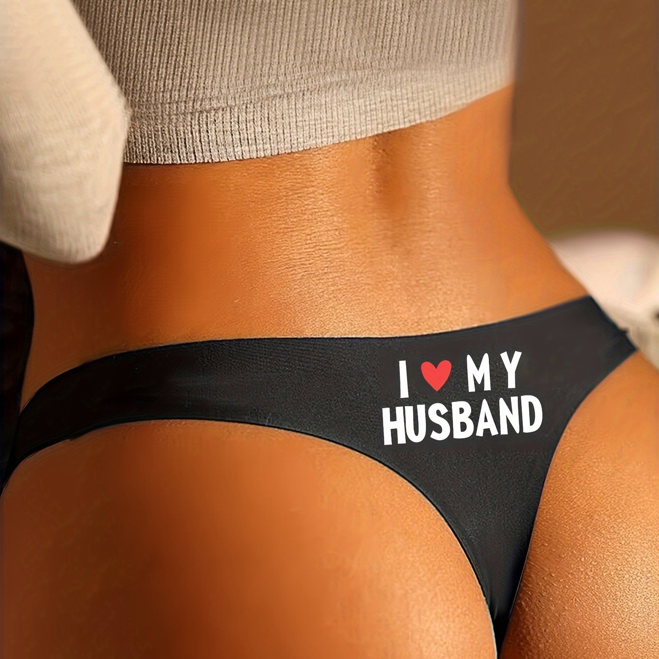 Women's Printed Thong Panties Comfortable Casual Knit Fabric Elastane Polyamide Underwear