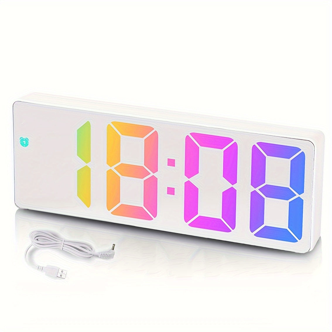 Digital Alarm Clock with Temperature Display and Adjustable Brightness for Bedroom and Home Office