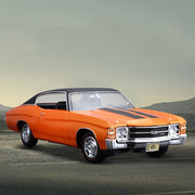 Collectible Diecast 1:18 Scale Car Model in Orange and Black Stripes