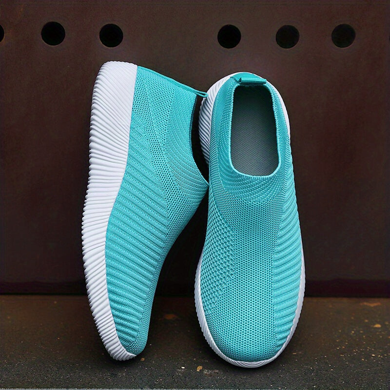 Women's Elastic Sock Shoes Flat Casual Slip-On Sizes 35-43
