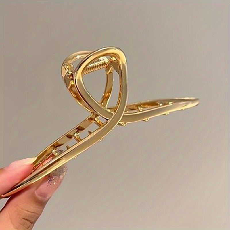 Elegant Hair Clip Claw for Women and Girls Zinc Alloy Simple Hair Accessories for Parties and Holidays