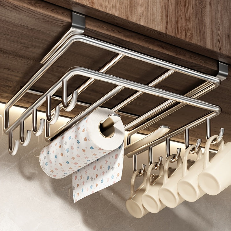 2 dona zanglamaydigan po'latdan yasalgan devorga o'rnatiladigan shkaf eshigi saqlash qismi, oson o'rnatish, oshxona va hammom uchun tashkilotchi