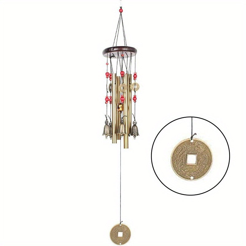 Antique-Style Metal Wind Chimes with Copper Bells for Garden Decor Ages 12-14