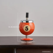 Creative Metal Billiard Ball Ashtray with Lid for Home Living Room  Smoke