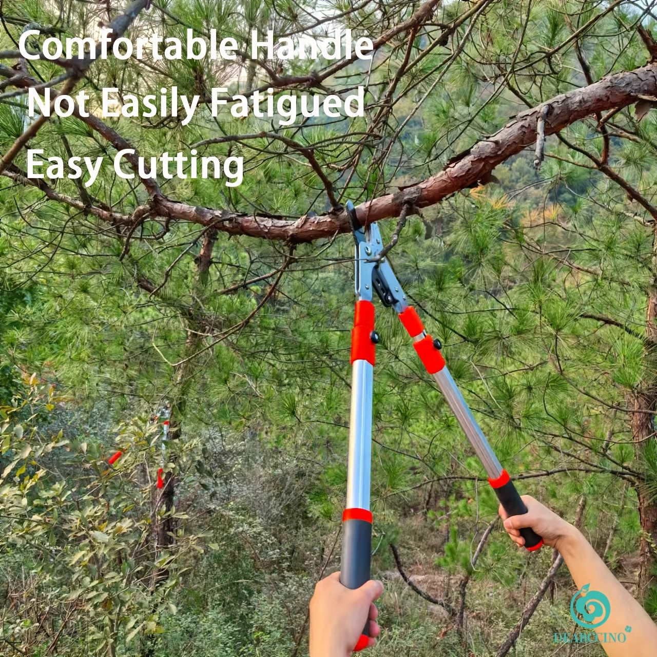 Tijeras de poda telescópicas para ramas altas y setos, hoja de acero aleado, mango ergonómico