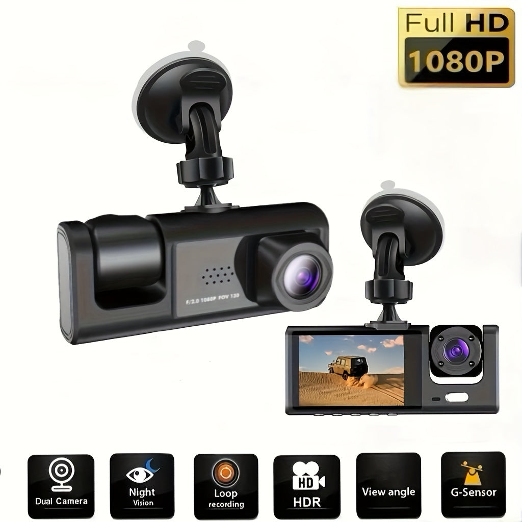 Car Dash Camera Dual Front Inside Full HD Night Vision Loop Recorder Blackbox