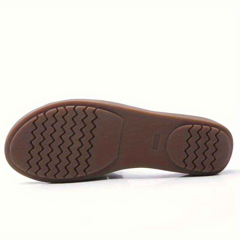 Women's Solid Color Slide Sandals Lightweight Floral Hollow Out Wedges