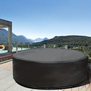 Black Outdoor Pool Cover for Circular Bathtubs Deck Railings and Patio Furniture Durable Polyester