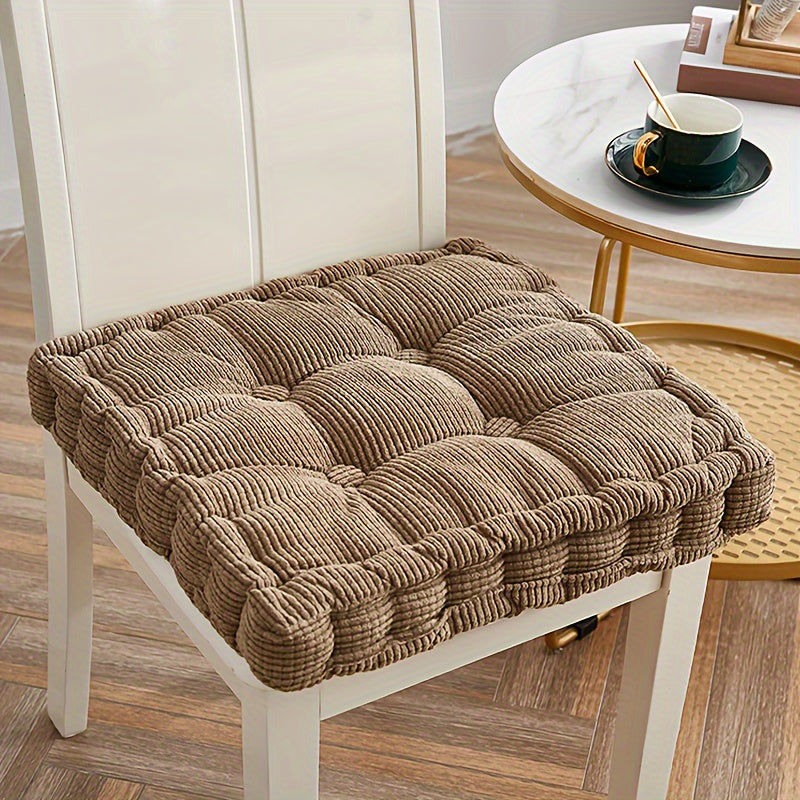 Round Dandelion Corduroy Seat Cushion for Office Bedroom Dining Chair Thick and Soft