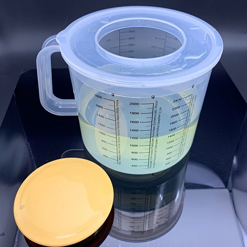 Pishirish, pishirish, sut choyi restoran uchun 2.5L shaffof aralashtirish idishi va qopqog'i