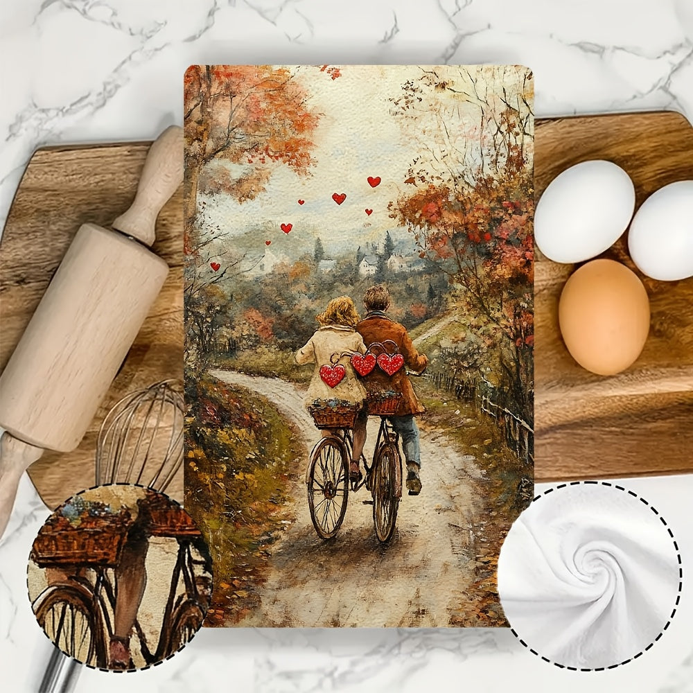 Set of 2 Ultra Soft Kitchen Towels 16x24 Absorbent Dish Hand Towels