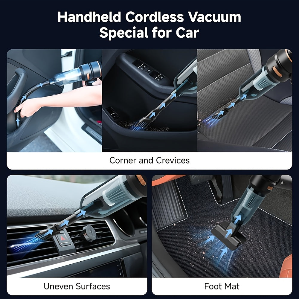 Cordless Car Vacuum Cleaner 16000PA Brushless Handheld Portable 100W