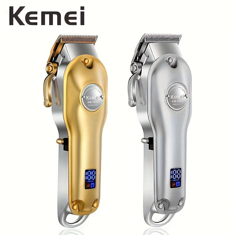 Cortapelos de metal 2500mAh Pantalla LCD Carga rápida USB-C Hoja de acero al carbono Motor de 5W