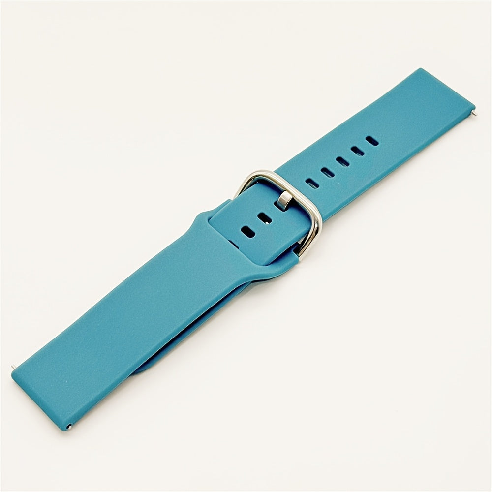 Unisex Silicone Watch Bands 20mm 22mm for Smartwatches with Tang Buckle or Loop Fastener