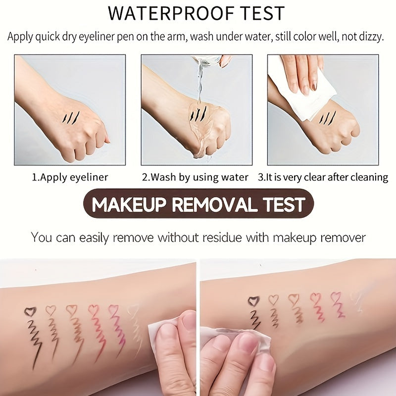 Women Black Matte Waterproof Gel Eyeliner Pencil Long Lasting