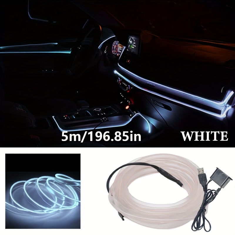 Car Interior LED Strip Flexible Neon Light Universal Auto Ambient Lamp 12V