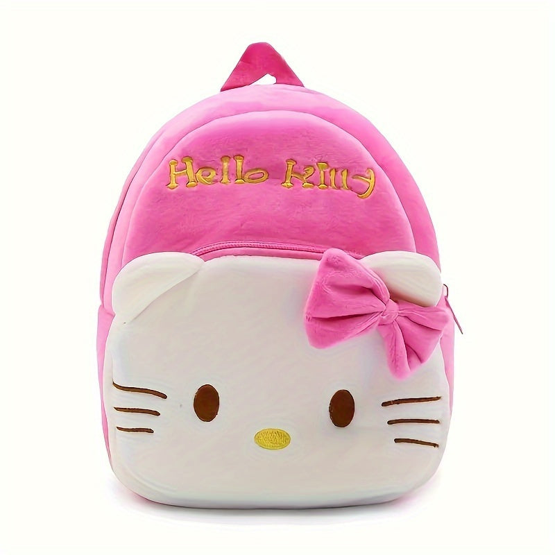 Large Hello Kitty Backpack with Whisker Pattern Durable Polyester Hand Washable