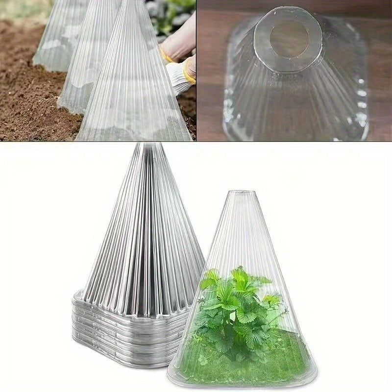 Large Reusable Plastic Plant Cloches 15/25 Pieces Protects from Birds Frost Snails