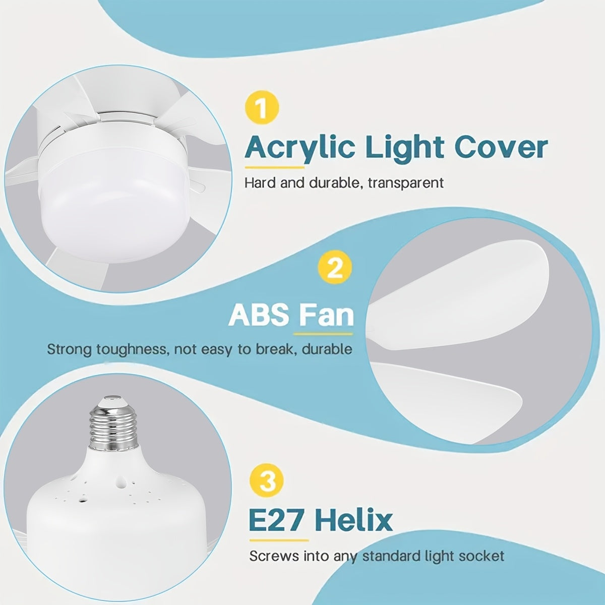 1 dona Zamonaviy Oq Shiftli Fan bilan Yorug'lik va Uzoqdan Boshqarish, Dimmable LED Yoritish, 3 tezlik sozlamasi, Turli xonalar uchun ichki plastmassa fan - Elektr tarmog'iga ulash talab qilinadi