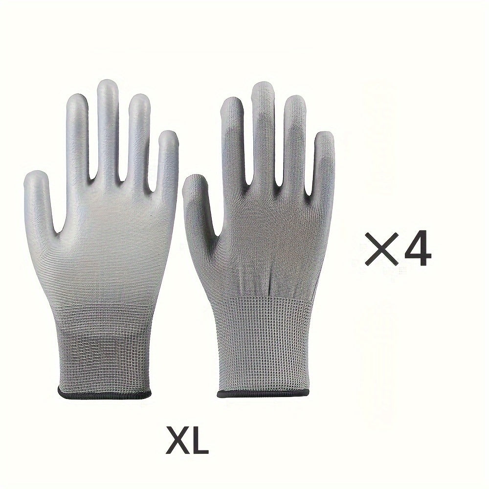 Unisex PU Coated Knitted Gloves Anti-Slip Anti-Static Gardening Work
