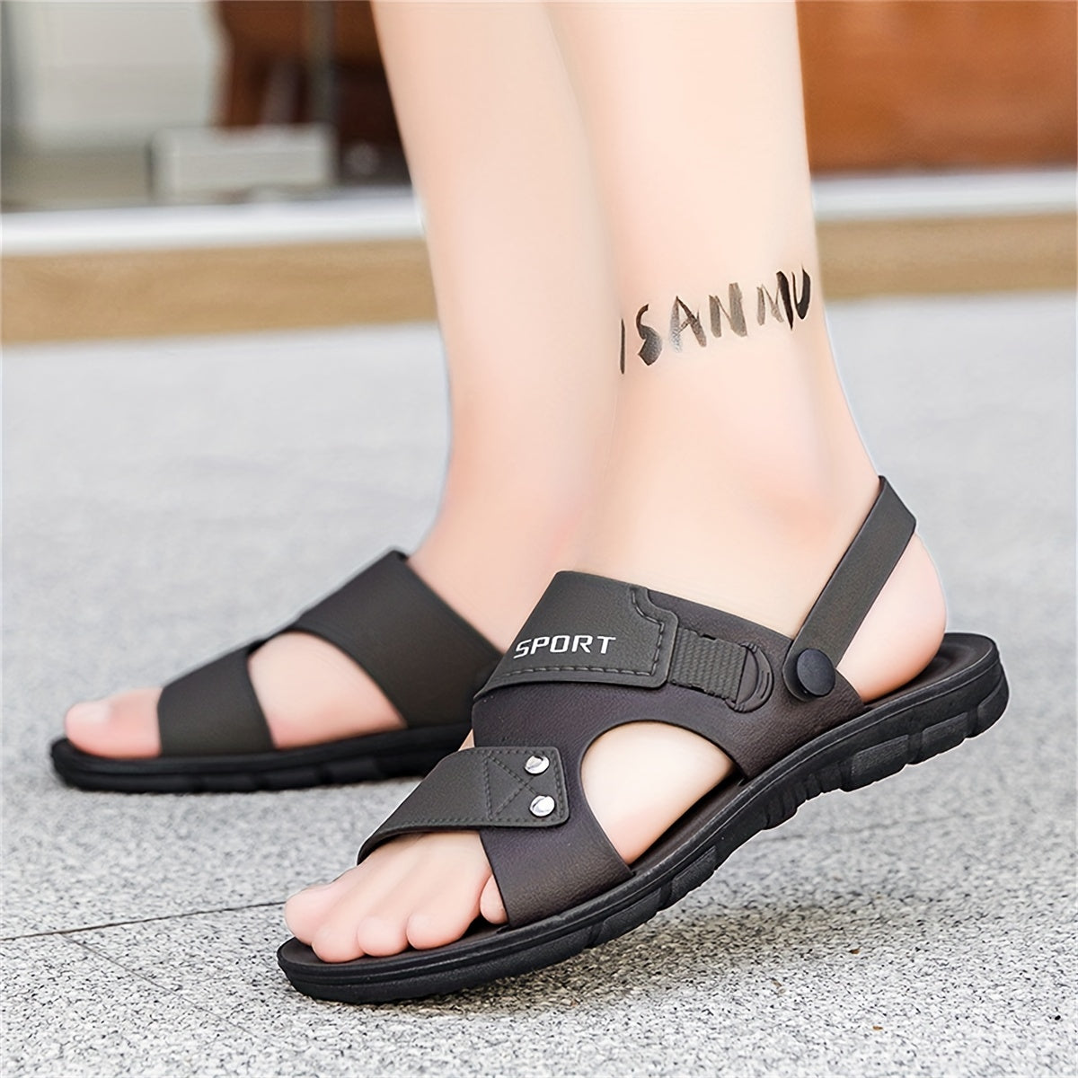 Unisex Outdoor Slippers Non-Slip Soft Sole for Hiking Beach Driving Casual Street Shoes