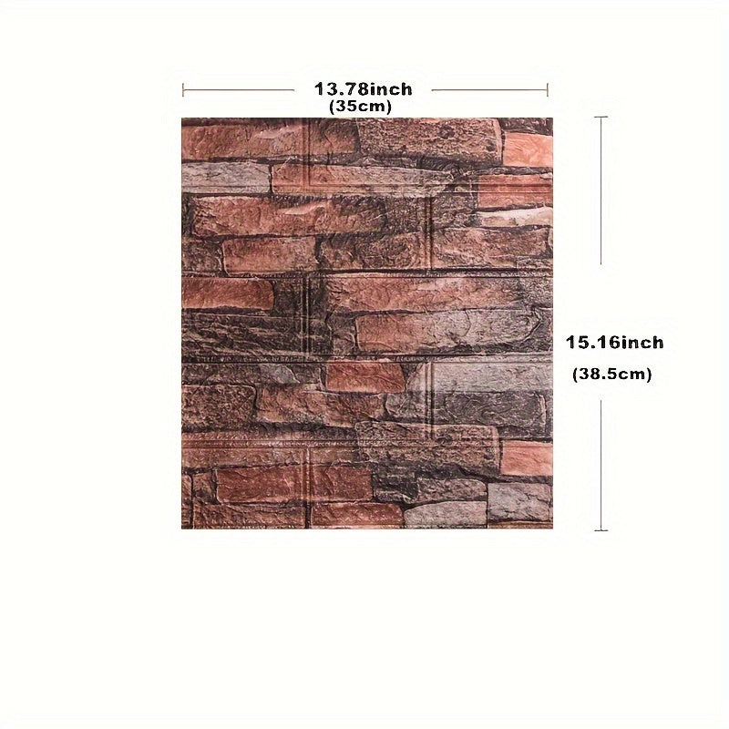 3D Wall Tile Stickers Self-Adhesive Waterproof Brick Pattern for Kitchen Bathroom Living Room Corridor 20/50/100 pcs