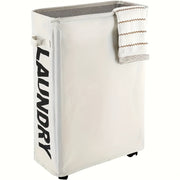 Cesta de ropa sucia con ruedas, diseño plegable y tapa de malla 55,88cm