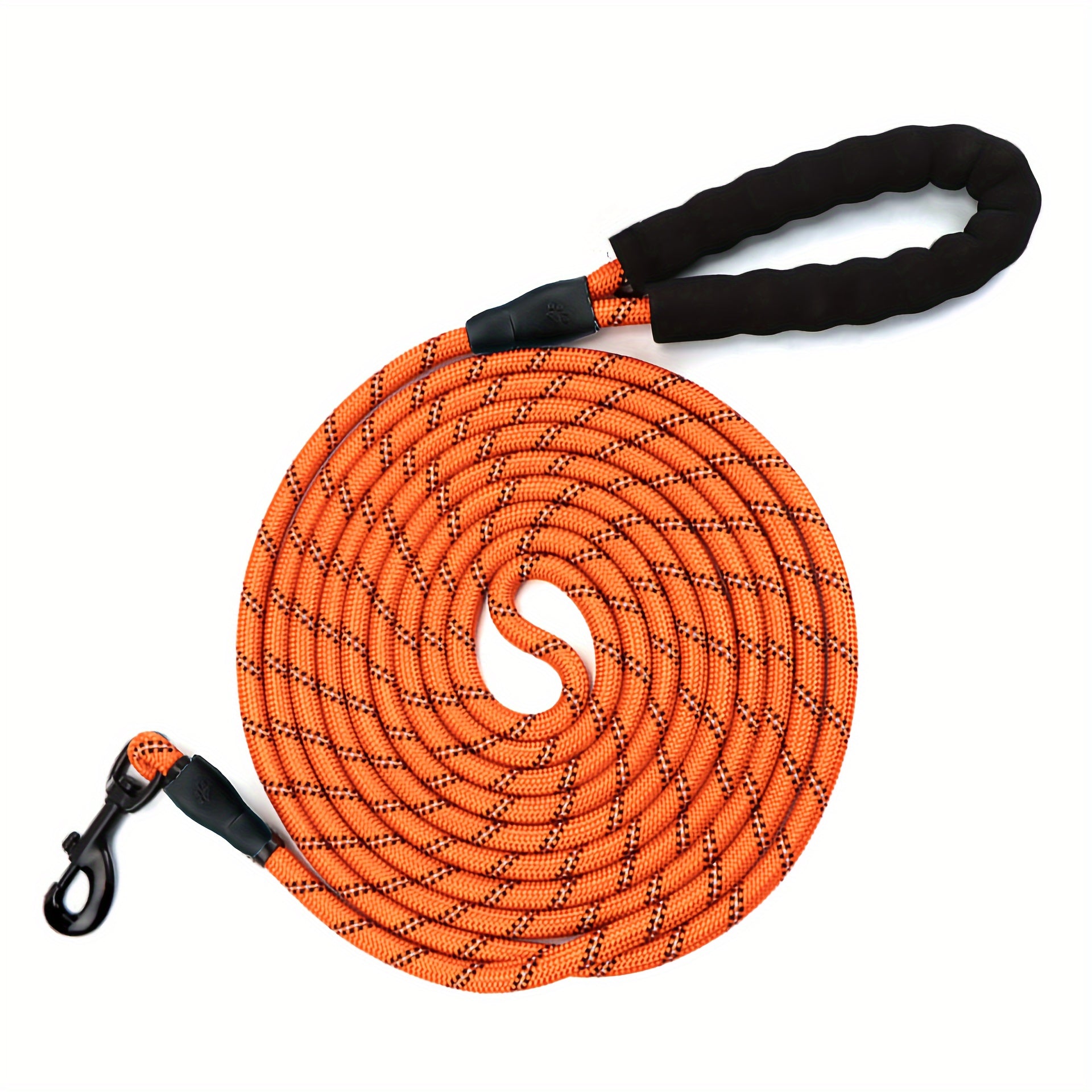 Reflective Nylon Dog Leash for Medium and Large Dogs with Stripes Pattern