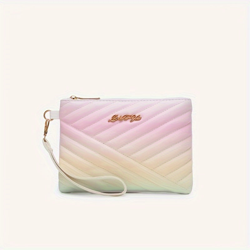 Bolso de mano de PU bordado para mujer con gran capacidad para uso casual o nocturno