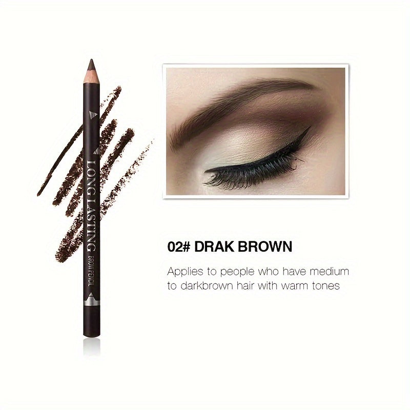 Waterproof Eyebrow Pencil for All Skin Types Long-Lasting Smudge-Proof
