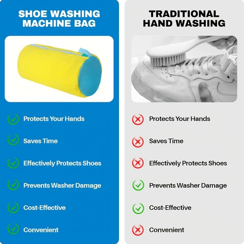 Footwear Cleaning Set with Reusable Shoe Washing Bag and Laundry Bags for Sneakers and Gym Shoes