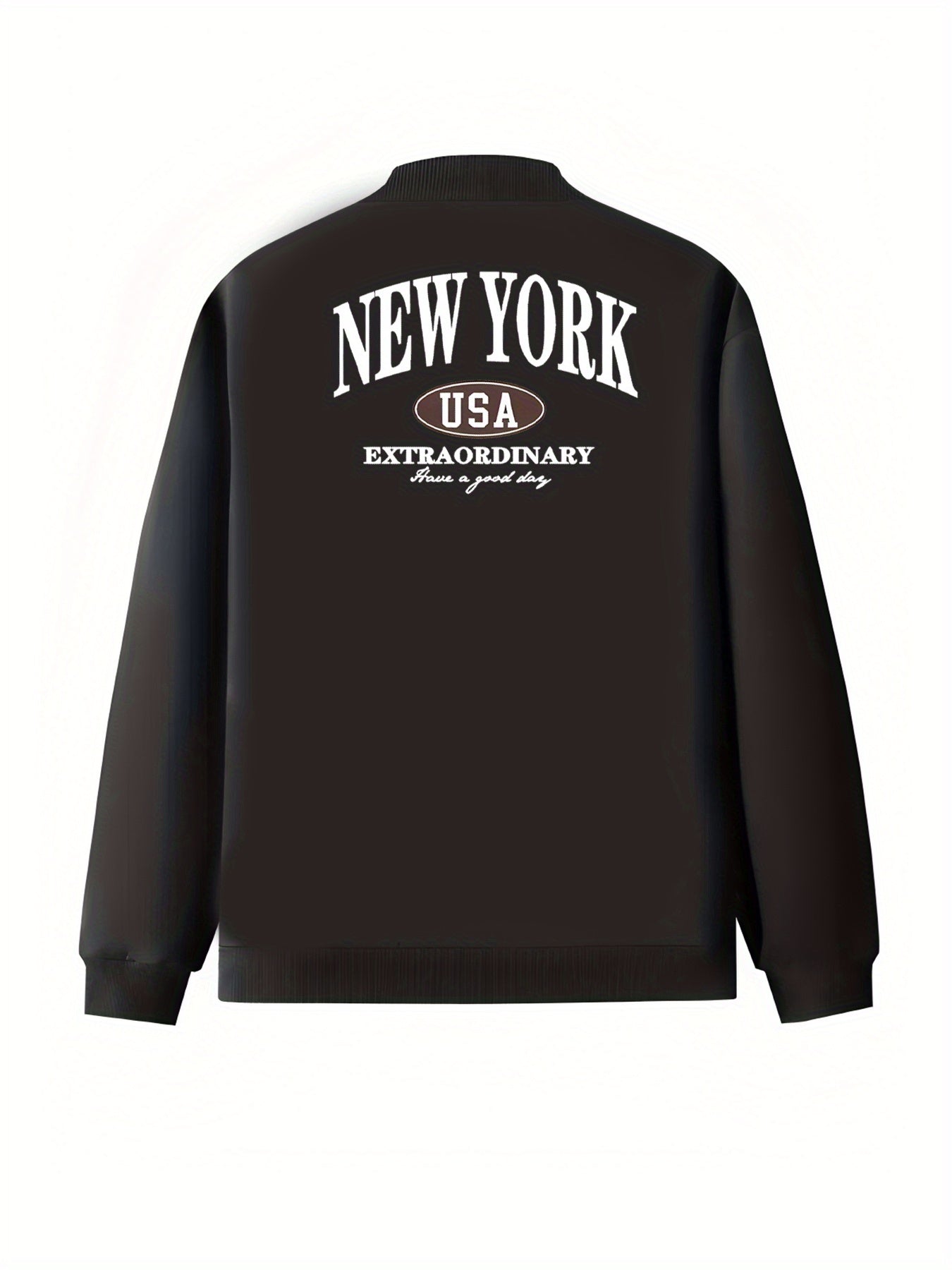 Plus Size Women's Casual Polyester Blend Jacket with Pockets and Zipper