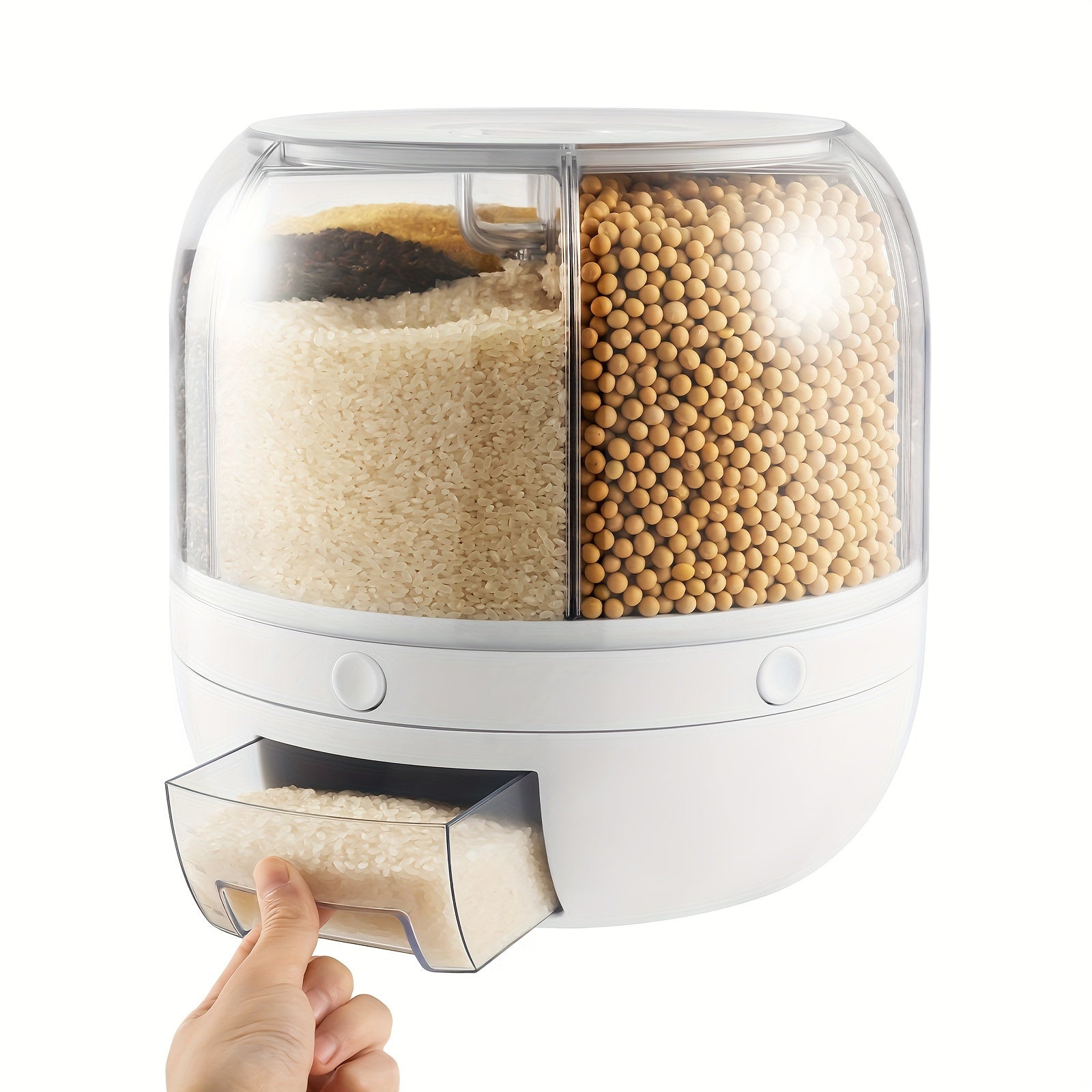 Large Capacity Airtight Rice Dispenser 20kg Food-Grade Plastic Moisture Insect Proof