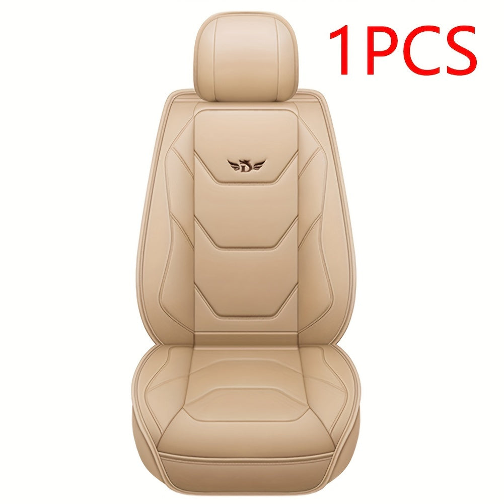 Car Seat Cover Breathable PU Leather Protector Front Seat with Safety Cushion