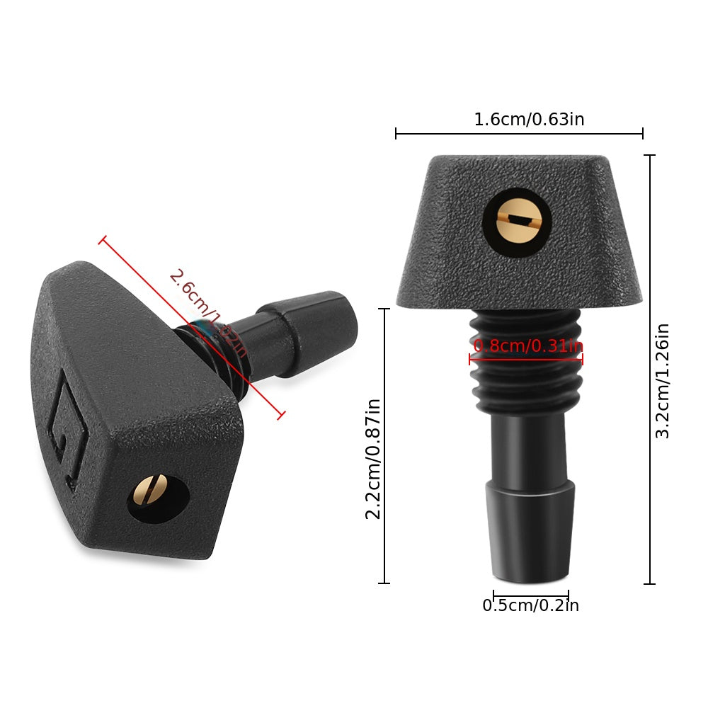 2PCS Universal Car Windshield Wiper Nozzle Sprayer Jet Water Fan Cover