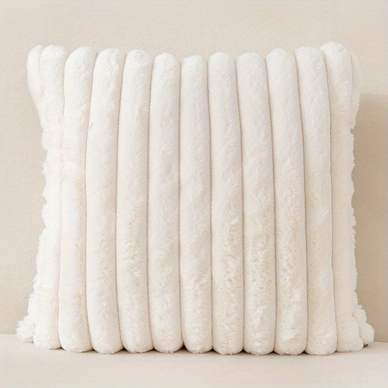 18x18 Inch Stripe Corduroy Pillow Cover for Sofa Bed Car Home Decor