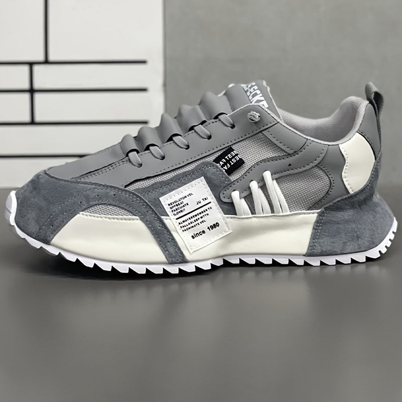 Men's All-Season Casual Sneakers Low Top Lace-Up PU Upper PVC Sole