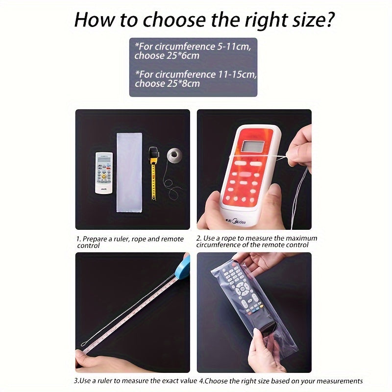 100 Clear Heat Shrink Wrap Bags for Remote Controls Waterproof Dustproof 70 Pack