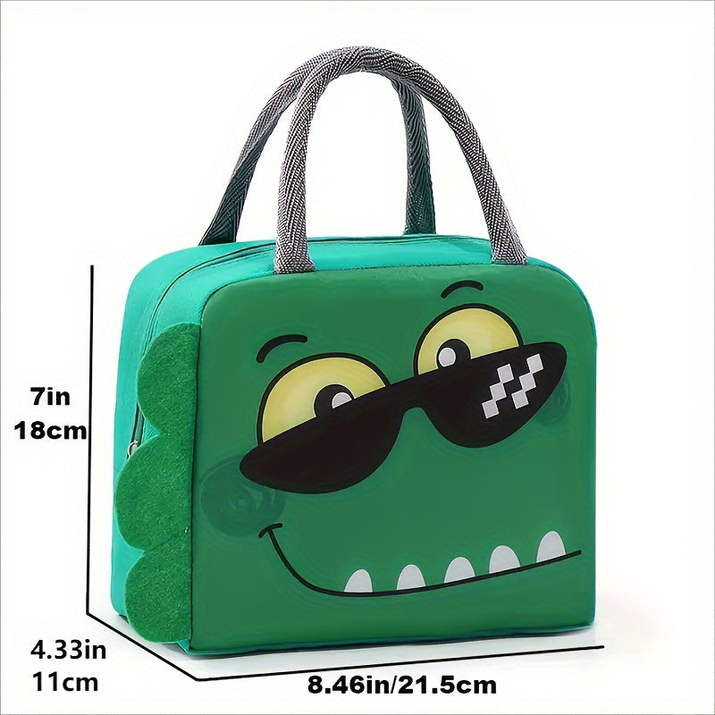 Insulated Lunch Bag for Teens and Adults Water-Resistant Polyester Foldable Zipper Closure